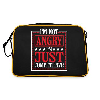 Je ne suis pas en colère, je suis juste compétitif 5 - Sac Retro - noir/or - Dos