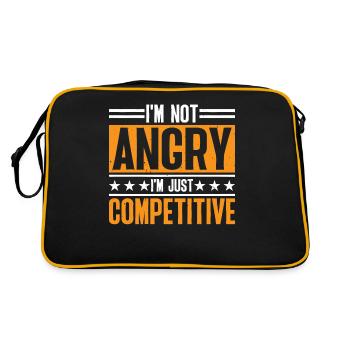Je ne suis pas en colère, je suis juste compétitif 7 - Sac Retro - noir/or - Dos