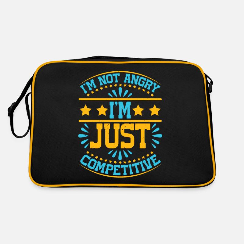 I'm Not Angry I'm Just Competitive 6 Retro Tasche