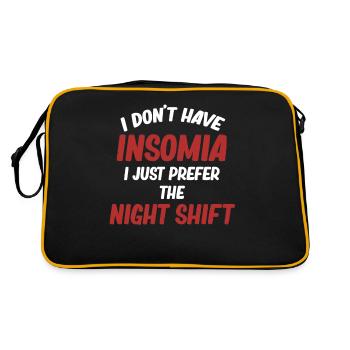 I don't have insomnia, I just prefer - Retro Bag - black/gold - Back