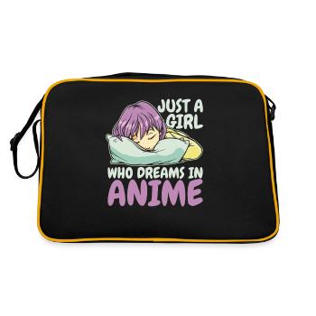 Anime Manga Anime Girl - Retro Bag - black/gold - Back