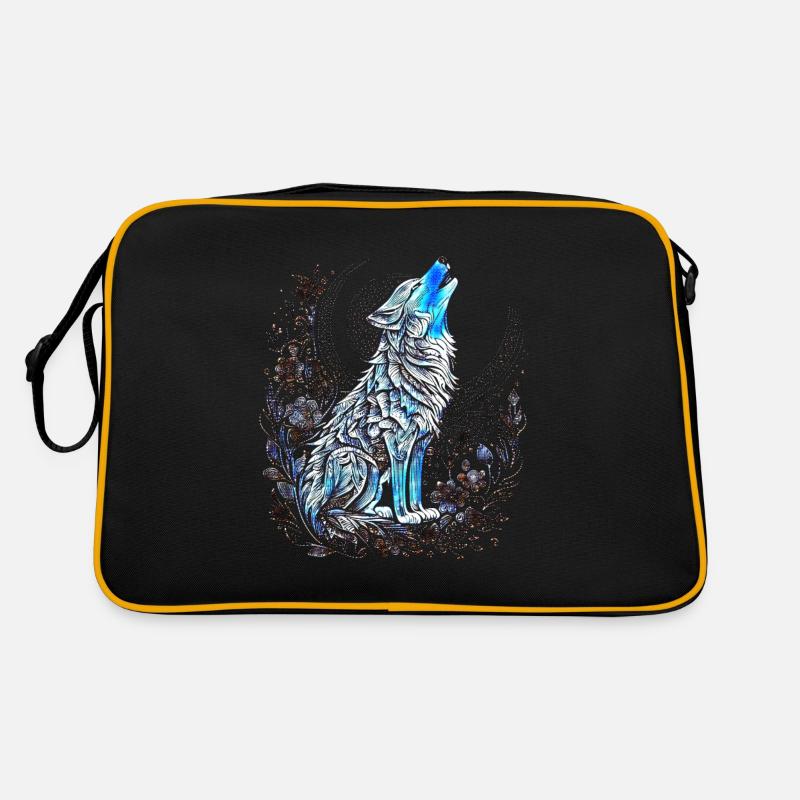 Niedliches Polarfuchs-Geschenk - Retro Tasche - Schwarz/Gold