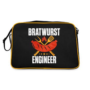 Bratwurst as a gift - Retro Bag - black/gold - Back