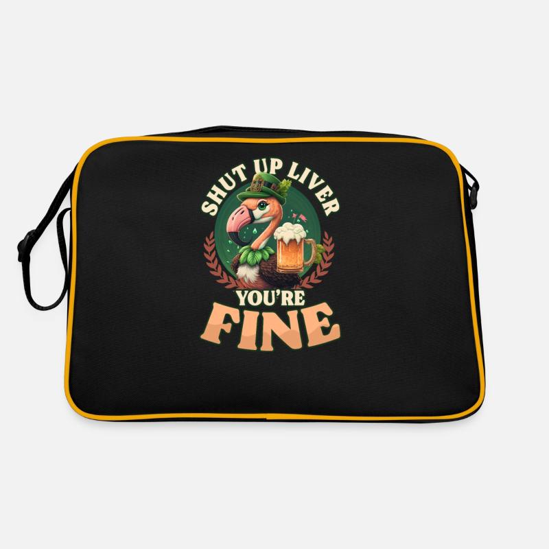 Irish Flamingo St Patricks Shut Up You're Fine Retro Bag