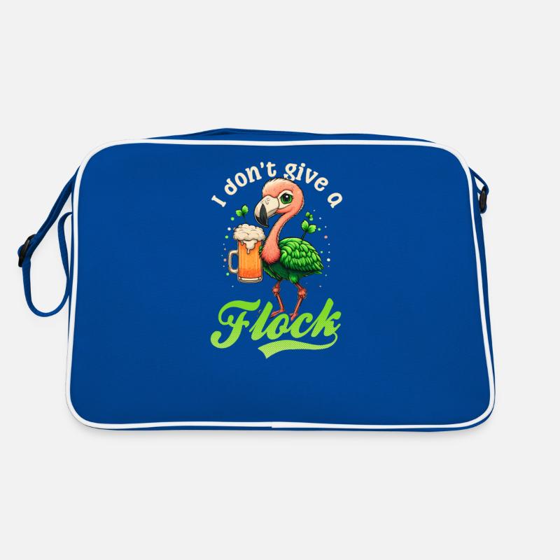 Irish Flamingo St Patricks Don't Give A Flock Beer Retro Bag