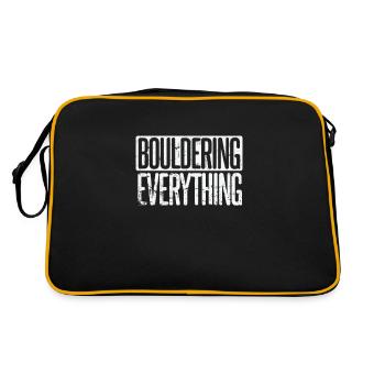 Bouldering everything - Retro Tasche - Schwarz/Gold - Hinten
