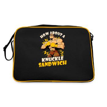 Boxing How About Knuckle Sandwich - Retro Bag - black/gold - Back