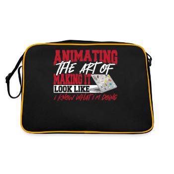 Artiste 3D Dessinateur Plasticien - Sac Retro - noir/or - Dos