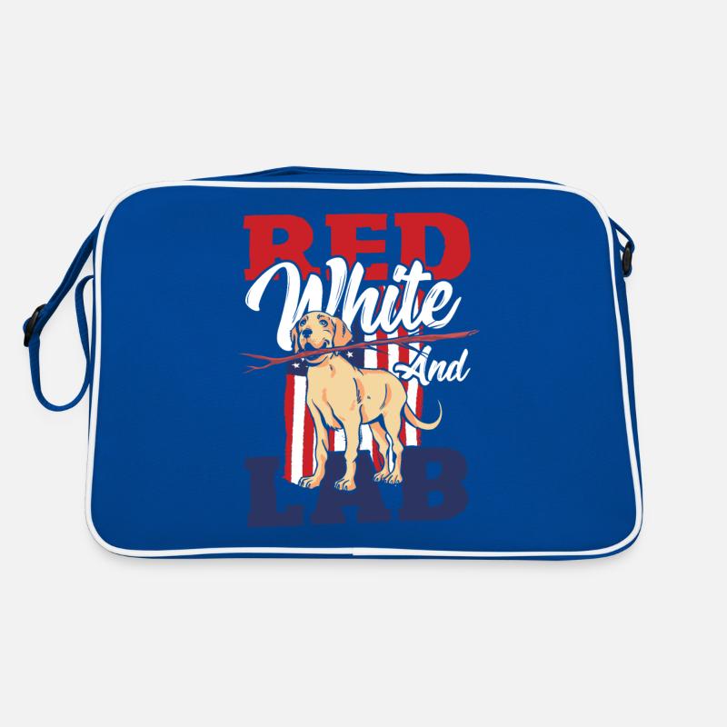 4th Of July Red Stripes American Flag Labrador Retro Bag