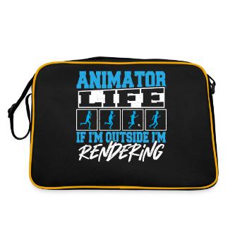 Visual Artist Cartoon Animator 3D Animation Fan - Retro Bag - black/gold - Back