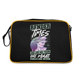 3D-Animation 3D-Künstler Animieren 3D-Animation - Retro Tasche - Schwarz/Gold - Hinten