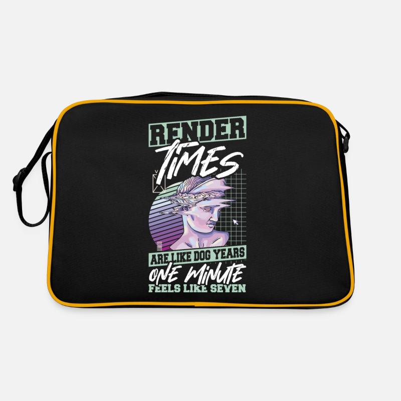 3D-Animation 3D-Künstler Animieren 3D-Animation Retro Tasche