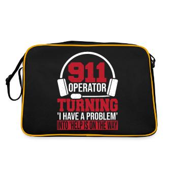Fire Department Public Safety Dispatcher First - Retro Bag - black/gold - Back