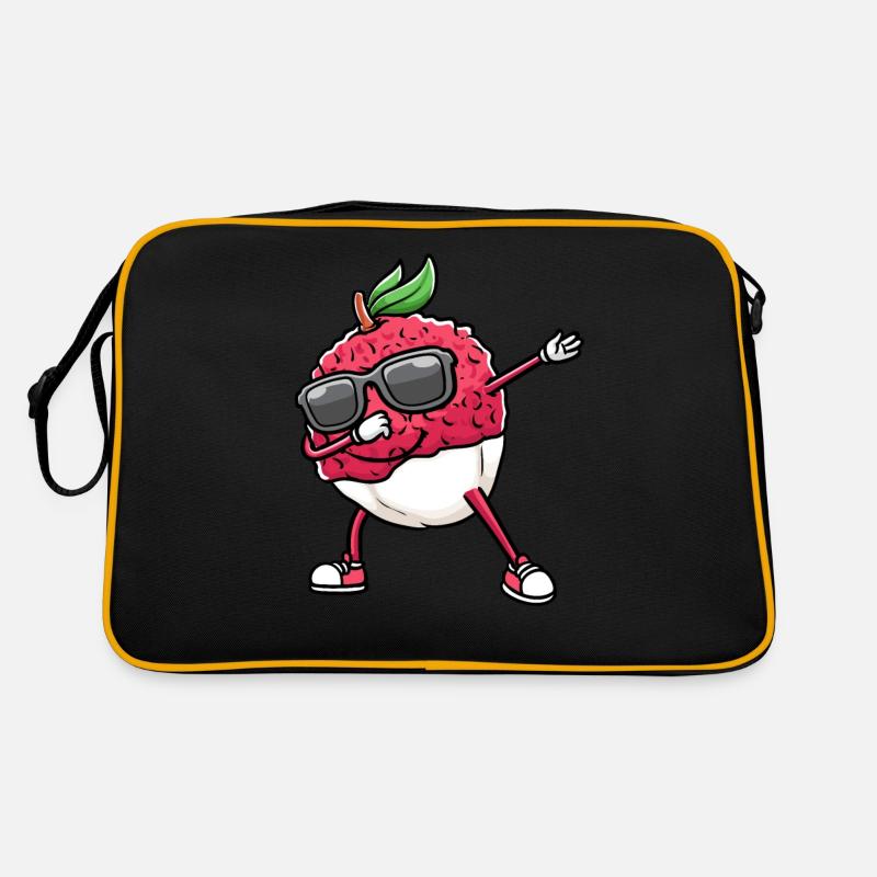 Litchi dansant avec des lunettes de soleil litchi Sac Retro