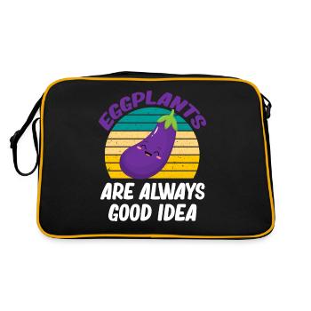Aub Eggplant is always a good idea Eggplant - Retro Bag - black/gold - Back