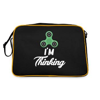 I think funny adhd hyperfocus neurological - Retro Bag - black/gold - Back
