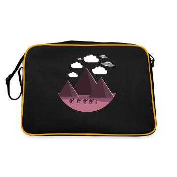 Soucoupe volante Pyramides d’Égypte - Sac Retro - noir/or - Dos