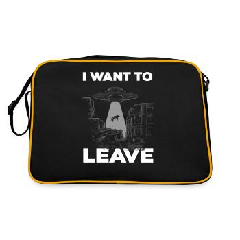 Idée de cadeau extraterrestre d’enlèvement extraterrestre - Sac Retro - noir/or - Dos
