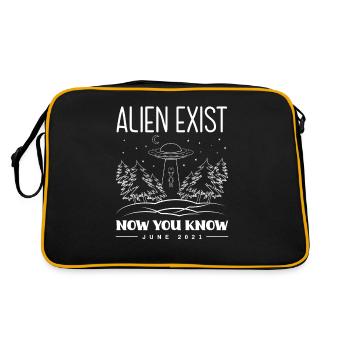 Les extraterrestres existent - Sac Retro - noir/or - Dos