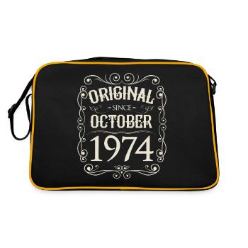 Vintage - Original depuis l'anniversaire d'octobre 1974 - Sac Retro - noir/or - Dos