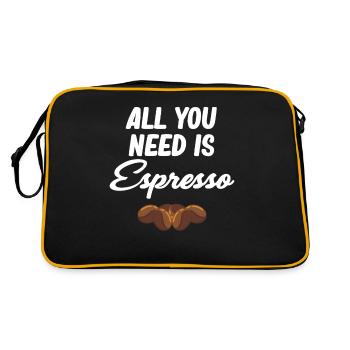 All you need is a caffeinated - Retro Bag - black/gold - Back