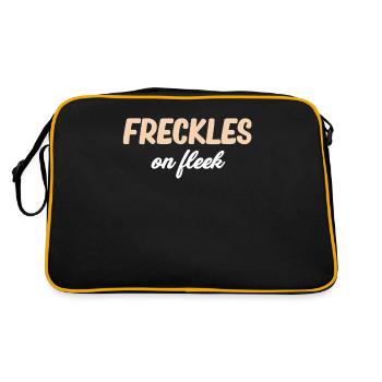 Freckles On Fleek Funny British - Retro Bag - black/gold - Back