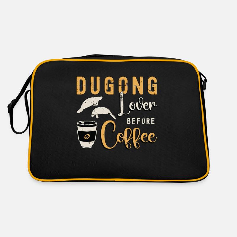 Dugong Lover Before Coffee Manatee Coffee Lover Retro Bag