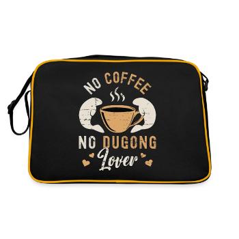 Amateur de dugong, pas de café, pas d’animaux marins, amateur de café - Sac Retro - noir/or - Dos