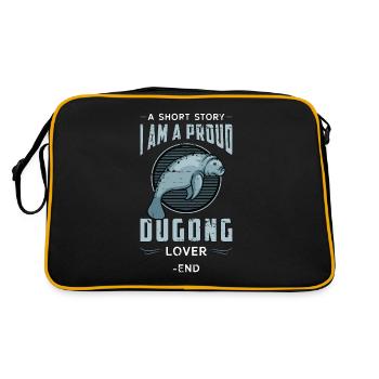 Amoureux du dugong Une histoire courte Je suis un amant de lamantin - Sac Retro - noir/or - Dos