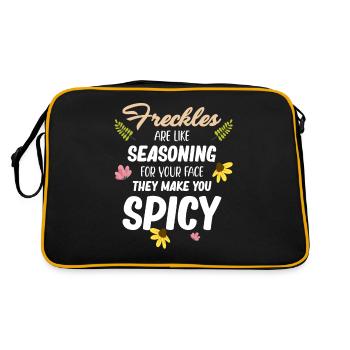 Freckles are like spices for your face - Retro Bag - black/gold - Back