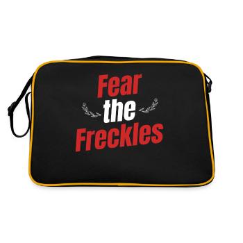 Scared Freckles Funny British - Retro Bag - black/gold - Back