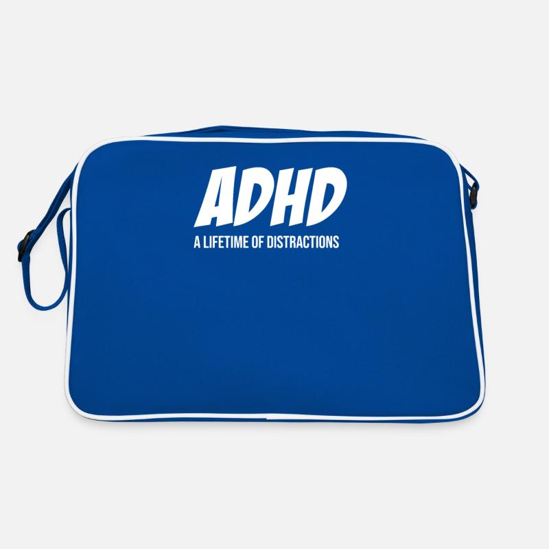 ADHD A Lifetime Distraction Hyperfocus Retro Bag