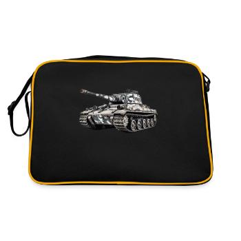 Panzer allemand Arme blindée des soldats de la 2e - Sac Retro - noir/or - Dos