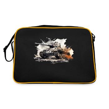 Panzerkampfwagen 1943 | 2. WK Panzer Soldaten - Retro Tasche - Schwarz/Gold - Hinten