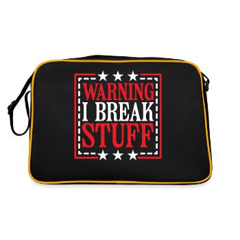 Attention je casse des trucs 14 - Sac Retro - noir/or - Dos