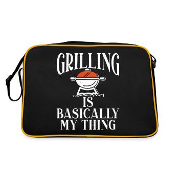 Grillades Barbecue Grillades - Sac Retro - noir/or - Dos
