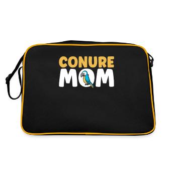 Conure Mother For Parrot Lovers - Retro Bag - black/gold - Back