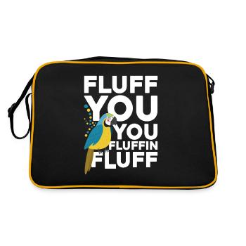 Fluff You Fluffin Fluff for Parrot Lovers - Retro Bag - black/gold - Back