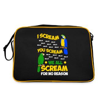 I'm screaming, you're screaming, we're all screaming without - Retro Bag - black/gold - Back