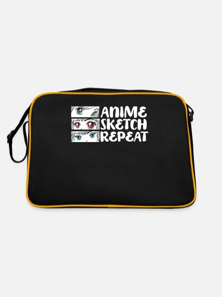 Anime Manga Anime Fille - Sac Retro - noir/or - Dos