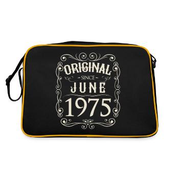 Vintage - Original depuis l'anniversaire de juin 1975 - Sac Retro - noir/or - Dos