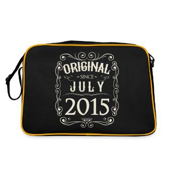 Vintage - Original since Juli 2015 Geburtstag - Retro Tasche - Schwarz/Gold - Hinten