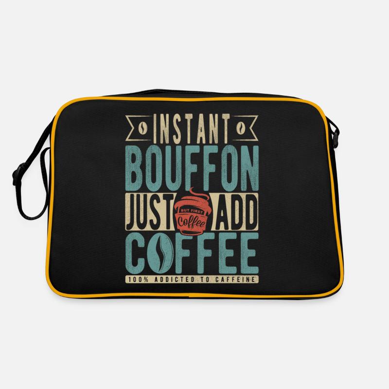 Instant-Bouffon einfach Kaffee hinzufügen Retro Tasche