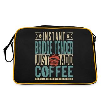 Instant Bridge Tender Just Add Coffee - Retro Bag - black/gold - Back