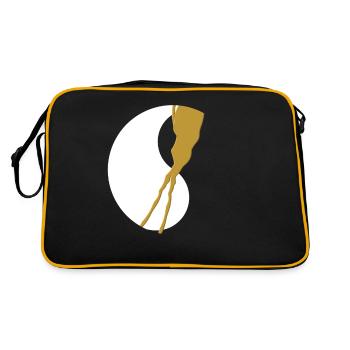 Kintsugi Kintsukuroi Japon imparfait - Sac Retro - noir/or - Dos