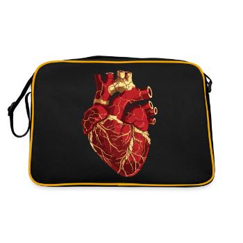 Kintsugi Kintsukuroi Japon imparfait - Sac Retro - noir/or - Dos
