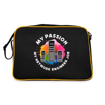 Network Engineer My Passion My Computer Science - Retro Bag - black/gold - Back