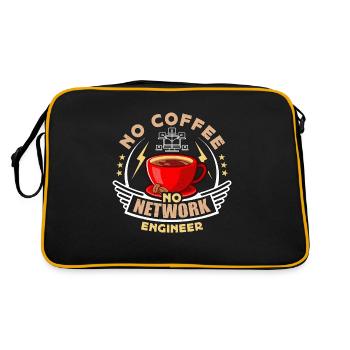 Network Engineer No Coffee Networking Coffee Lover - Retro Bag - black/gold - Back
