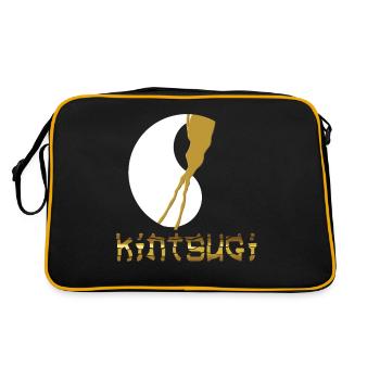 Kintsugi Kintsukuroi Japon imparfait - Sac Retro - noir/or - Dos