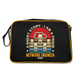 Network Engineer A Short Story I Am Programmer - Retro Bag - black/gold - Back